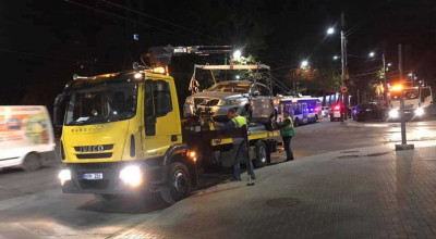 (VIDEO) O nouă schemă a autorităților? Mașinile parcate neregulamentar au continuat să fie evacuate și noaptea - Photo