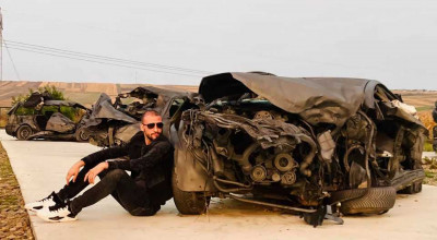 Mașini accidentate, cu urme de sânge și în care au decedat oameni, expuse pentru conștientizarea pericolului! - Photo