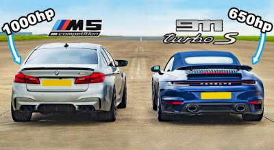 Drag Racing: Noul Porsche 911 Turbo S versus un BMW M5 de 1.000 CP - Photo