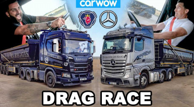 Competiția neordinară a camioanelor! Scania R500 vs Mercedes-Benz Actros - Photo