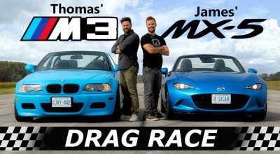 BMW M3 vs Mazda MX-5, lupta decapotabilelor albastre! (VIDEO) - Photo