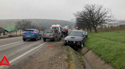 Accident în apropiere de Durlești. Un Ford Mustang a fost aruncat de pe carosabil - Photo