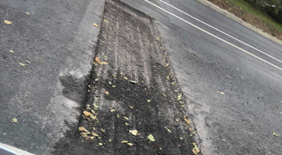 Strada Albișoara nu a reușit încă să fie dată în exploatare, dar deja se cârpește! - Photo