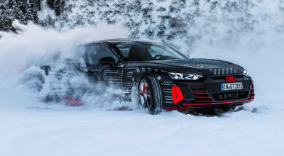 Imagini cu Audi e-tron GT în timpul testelor în condiții de iarnă. Modelul electric va debuta pe 9 februarie - Photo