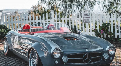 Caroserie de Mercedes-Benz 300SL, șasiu de SLK și parbriz de Porsche Speedster! Rezultatul merită aplauze - Photo