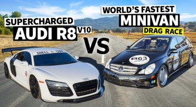 Drag Racing inedit: Mercedes-Benz R 63 AMG vs Audi R8 - Photo