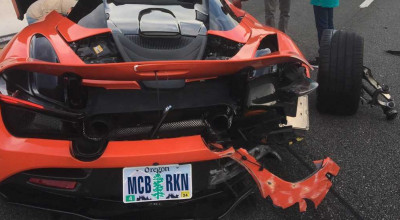 Fără experiență, un american a accidentat în timpul unei curse ilegale McLaren-ul de 300.000 $, pe care l-a închiriat. Pagubele le va plăti din propriul buzunar - Photo