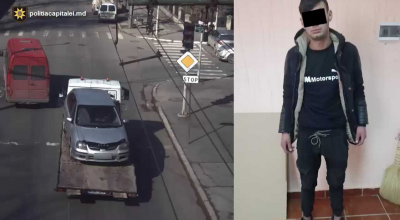 Un tânăr de 18 ani a furat un automobil cu ajutorul unui evacuator și l-a transportat la dezmembrare. Acum riscă 4 ani de închisoare - Photo