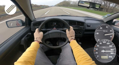 (VIDEO) Vezi cum un VW Golf 3 diesel, cu peste un milion de kilometri, atinge viteza maximă pe autobahn - Photo