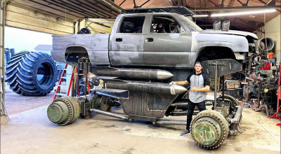 Twin Duramax Monstermax 2 - două motoare, punți de 7 tone, roți de 4 tone și lansator de rachete! De ce? De-atâta! (VIDEO) - Photo