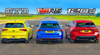 (VIDEO) Noua Skoda Octavia RS versus Volkswagen Golf GTD și BMW 120d într-o cursă de drag racing - Photo