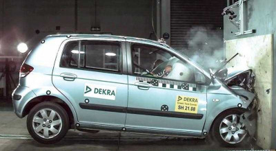 (VIDEO) Află cum se comportă un Hyundai Getz de 18 ani vechime în timpul unui impact frontal! - Photo