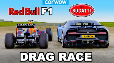(VIDEO) Drag Racing epic: Bugatti Chiron versus monopostul campion de Formula 1 - Photo