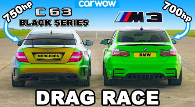 (VIDEO) Drag Racing: Legendarul C63 AMG Black Series versus BMW M3 F80 - Photo