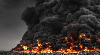Catastrofă ecologică în Kuwait! Arde cea mai mare gunoiște de anvelope uzate din lume - Photo
