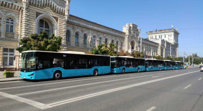 În capitală au fost lansate 5 autobuze noi, din cele 100 achiziționate recent de municipalitate - Photo