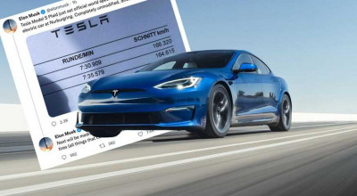 Tesla Model S Plaid devine cel mai rapid vehicul electric de pe Nurburgring! Află ce timp a înregistrat EV-ul american - Photo