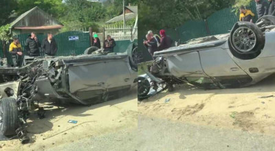 La Hîncești un BMW a fost făcut bucăți de un tânăr care nu deține un permis de conducere! - Photo