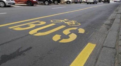 Benzile dedicate transportului public vor fi aplicate, în regim de testare, pe încă câteva străzi din capitală - Photo
