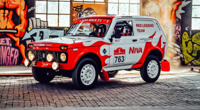 Sportivii elvețieni au prezentat automobilul rusesc Lada Niva, deja pregătit pentru Raliul Dakar - Photo