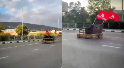 În Rusia un bărbat a ieșit pe carosabil cu o canapea cu motor! Poliția l-a amendat pentru centura necuplată - Photo