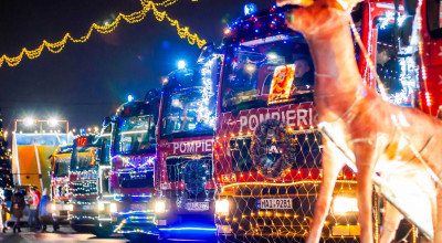 IGSU continuă tradiția și în acest an! Pe străzile capitalei vor circula 26 de autospeciale decorate cu luminițe - Photo