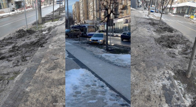 (VIDEO) Șoferii au distrus nemilos zonele verzi de lângă trotuare, iar unii chiar s-au blocat în noroi! - Photo