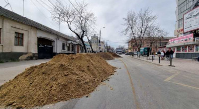 (FOTO) În capitală au demarat lucrările de reparație a străzii Tighina - Photo