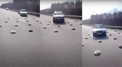 Vezi cum șoferii din Ucraina sunt nevoiți să manevreze printre minele instalate de ocupanții ruși (VIDEO) - Photo