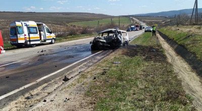 Accident șocant la Strășeni! Două persoane găsite carbonizate după ce un Logan a explodat - Photo