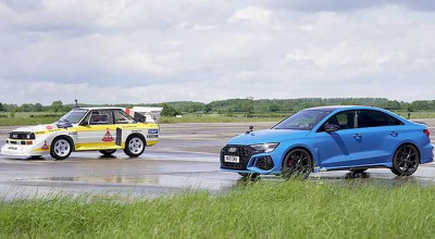 (VIDEO) Drag Racing inedit: Noul Audi RS3 versus legendarul Audi Sport Quattro S1 - Photo