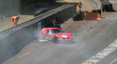 (VIDEO) Ferrari 250 SWB Breadvan de 30 mln de dolari a fost grav accidentat în timpul cursei Le Mans Classic - Photo