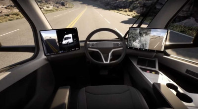 (VIDEO) Tesla a arătat interiorul minimalist a camionului Semi - Photo
