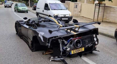 Accident de milioane! Acest Pagani Zonda HP Barchetta a fost accidentat grav pe un drum din Croația - Photo