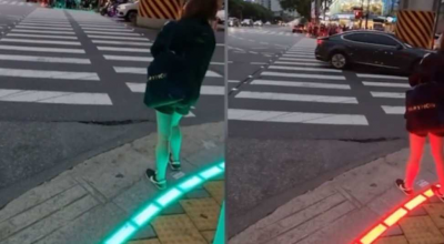 Soluție pentru cei dependenți de telefoane! În Coreea de Sud, autoritățile au dublat semnalul semaforului chiar pe stradă - Photo