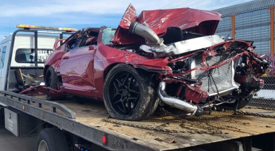 O Toyota Supra a fost făcută daună totală, după ce mecanicul a ieșit cu ea la test drive - Photo