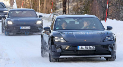Foto spion direct din Suedia! Au fost surprinse primele imagini cu noile Porsche Taycan și Taycan Sport Turismo - Photo