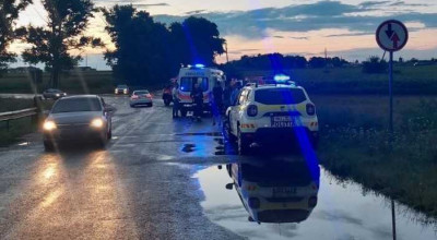 Accident terifiant la Edineț. Un șofer de 20 de ani a pierdut controlul asupra volanului și a derapat de pe traseu - Photo
