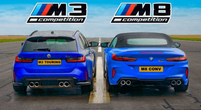 Touring sau Cabrio? La linia de start s-au aliniat un M3 Touring și M8 Competition - Photo