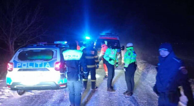 Un microbuz cu moldoveni s-a răsturnat în județul Vrancea, România. Mai multe persoane au fost spitalizate - Photo