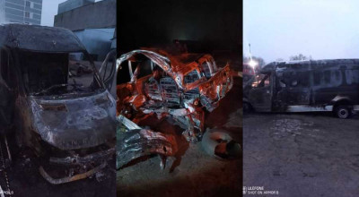 (FOTO) Incendiu la Anenii Noi. 2 mașini au ars complet - Photo