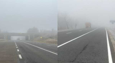 Atenție șoferi, pe drumurile naționale este vizibilitate redusă, provocată de ceață - Photo