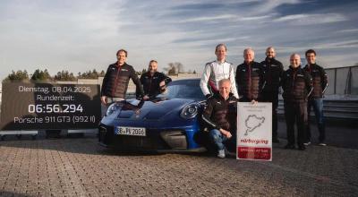 Noul Porsche 911 GT3 stabilește recordul pentru mașinile cu transmisie manuală pe Nurburgring - Photo