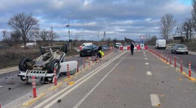 Accident matinal lângă Cojușna. Un șofer a ajuns la spital după impactul dintre două mașini - Photo