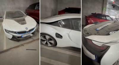 Un BMW i8, vandalizat într-o parcare din Chișinău. Mașina este din Ucraina - Photo