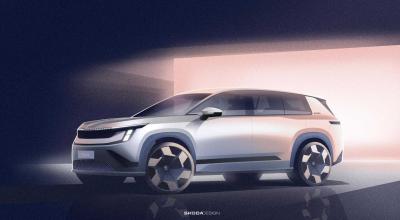 Skoda pregătește cel mai important SUV electric al său. Va avea un design complet nou, potrivit primelor imagini - Photo
